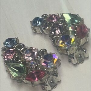 LISNER "Pastel Fruit Salad" Style Rhinestone Earrings
